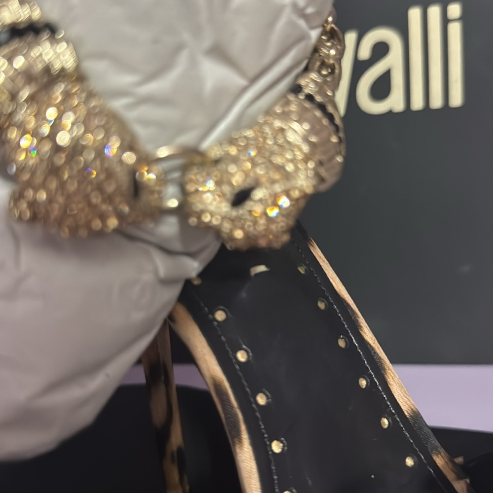 Brand, new pristine bling out Roberto Cavalli, high heels, sandals - Picture 7 of 15